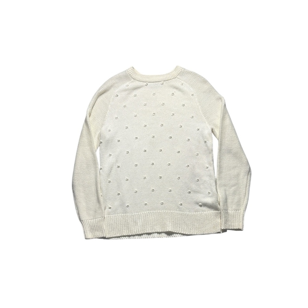 Old Navy Women's Cream Dot Knit Crew Neck Sweater Size S
